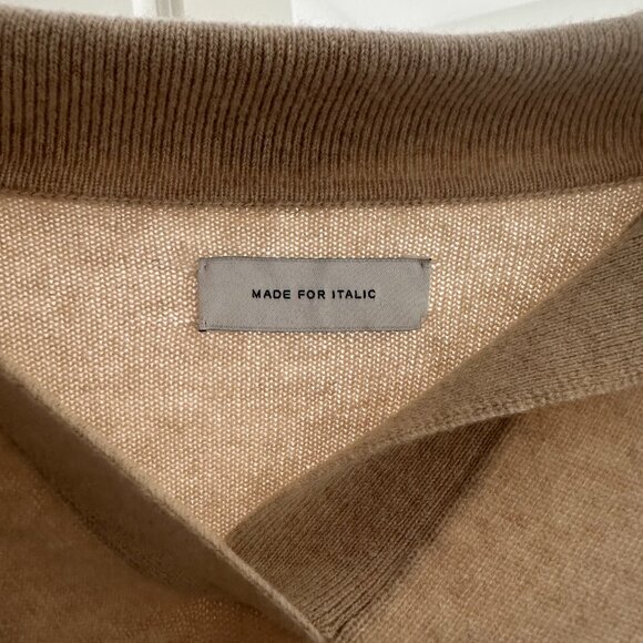 Italic Camila Airy Cashmere Collared Sweater in Cinnamon XS - Picture 3 of 4